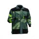 Men's Tropical Leaf Print Workwear Jacket with Neon Green Trim