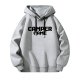 Men's Light Gray Hoodie with "CAMPER GAME" Black Letter Print